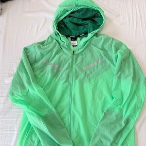 Nike Men’s Full Zip Running Jacket Lime Green Size XL
